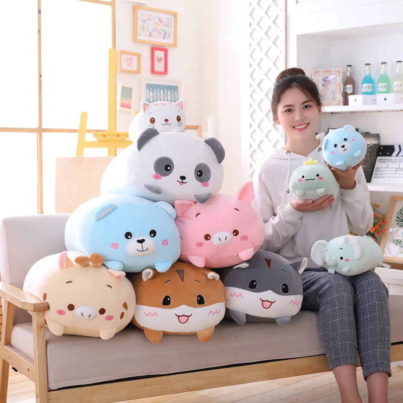 18-28CM Soft Animal Cartoon Pillow Cushion Cute Fat Dog Cat Totoro Penguin Pig Frog Plush Toy Stuffed Lovely kids Birthyday Gift - My Store