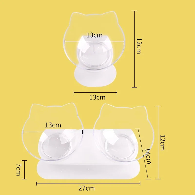 Non-Slip Double Cat Bowl Pet Water Food Feed Dog Bowls Pet Bowl With Inclination Stand Cats Feeder Feeding Bowl Kitten Supplies - My Store