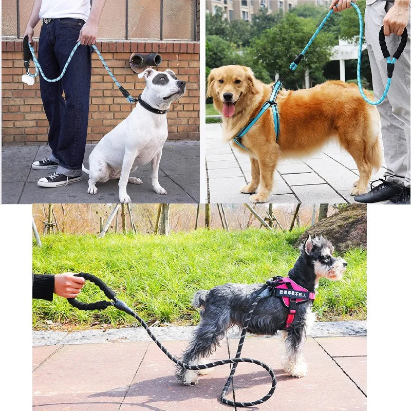 150/200/300cm Strong Dog Leash Pet Leashes Reflective Leash For Big Small Medium Large Dog Leash Drag Pull Tow Golden Retriever - My Store