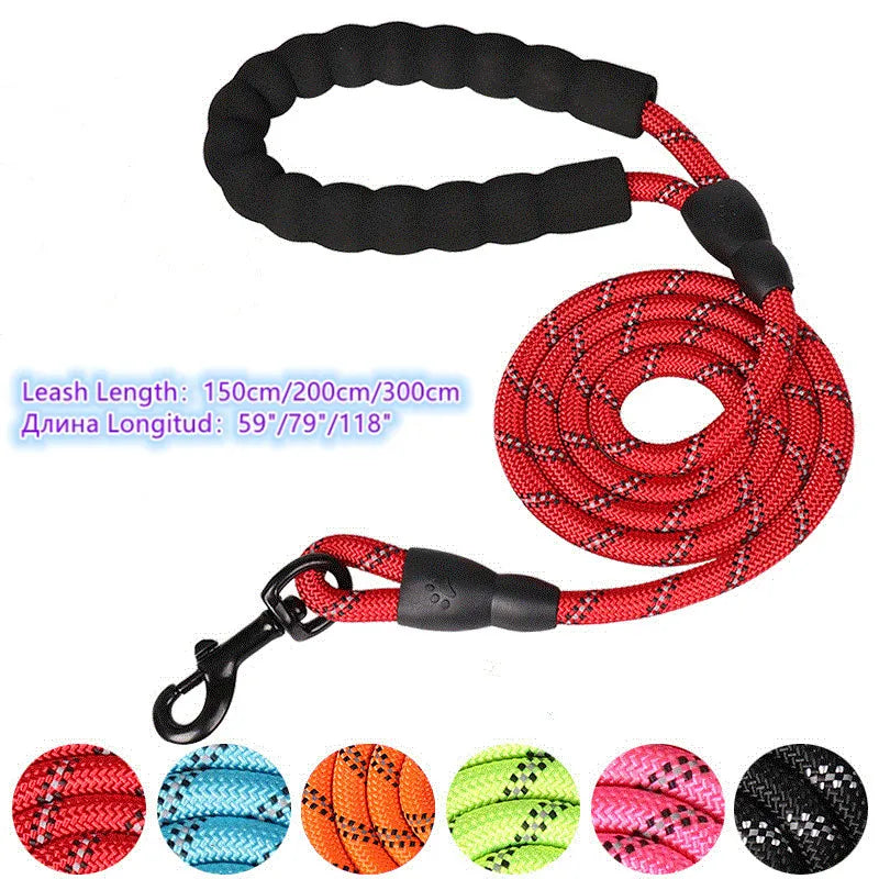 150/200/300cm Strong Dog Leash Pet Leashes Reflective Leash For Big Small Medium Large Dog Leash Drag Pull Tow Golden Retriever - My Store