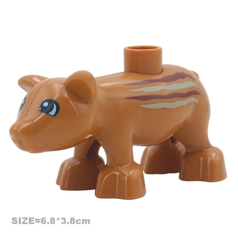 Big Size Building Blocks Cat Dog Pig Rabbit Model Accessories Compatible Bricks Farm Animals Set Assemble Education Toys For Kid - My Store