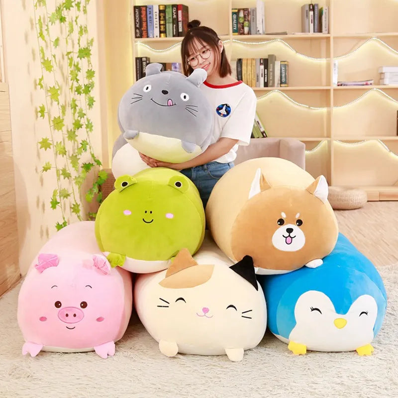 18-28CM Soft Animal Cartoon Pillow Cushion Cute Fat Dog Cat Totoro Penguin Pig Frog Plush Toy Stuffed Lovely kids Birthyday Gift - My Store
