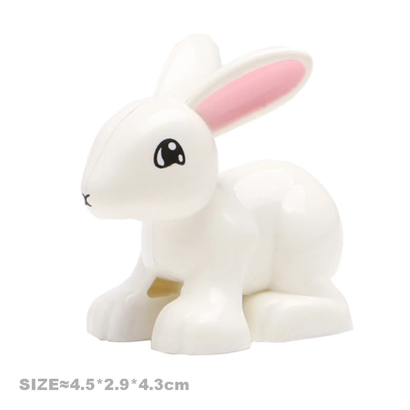 Big Size Building Blocks Cat Dog Pig Rabbit Model Accessories Compatible Bricks Farm Animals Set Assemble Education Toys For Kid - My Store