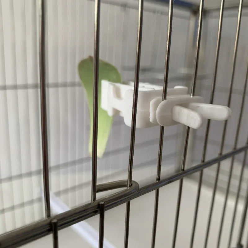 1Pcs Small Pet Bird Food Holder Parrot Fruits Vegetables Clip Cuttlefish Bone Feeder Device Clamp Bird Cage Accessories Oiseaux - My Store
