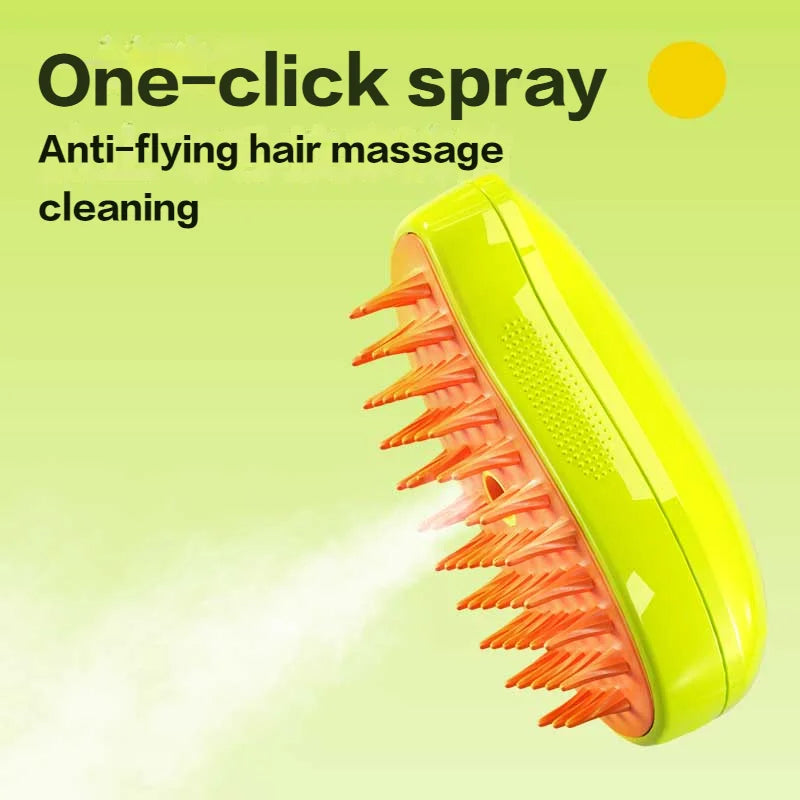 Cat & Dog Grooming Comb with Electric Spray Water Spray Soft Silicone Depilation Brush Kitten Pet Bath Brush Grooming Supplies - My Store