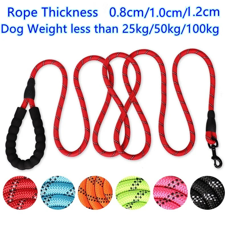 150/200/300cm Strong Dog Leash Pet Leashes Reflective Leash For Big Small Medium Large Dog Leash Drag Pull Tow Golden Retriever - My Store