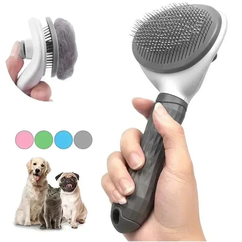 Hair Remover Brush Dog and Cat Non-slip Beauty Brush Dog Grooming Equipment Pets Stainless Steel For Dogs Pet Hair Removal Comb - My Store