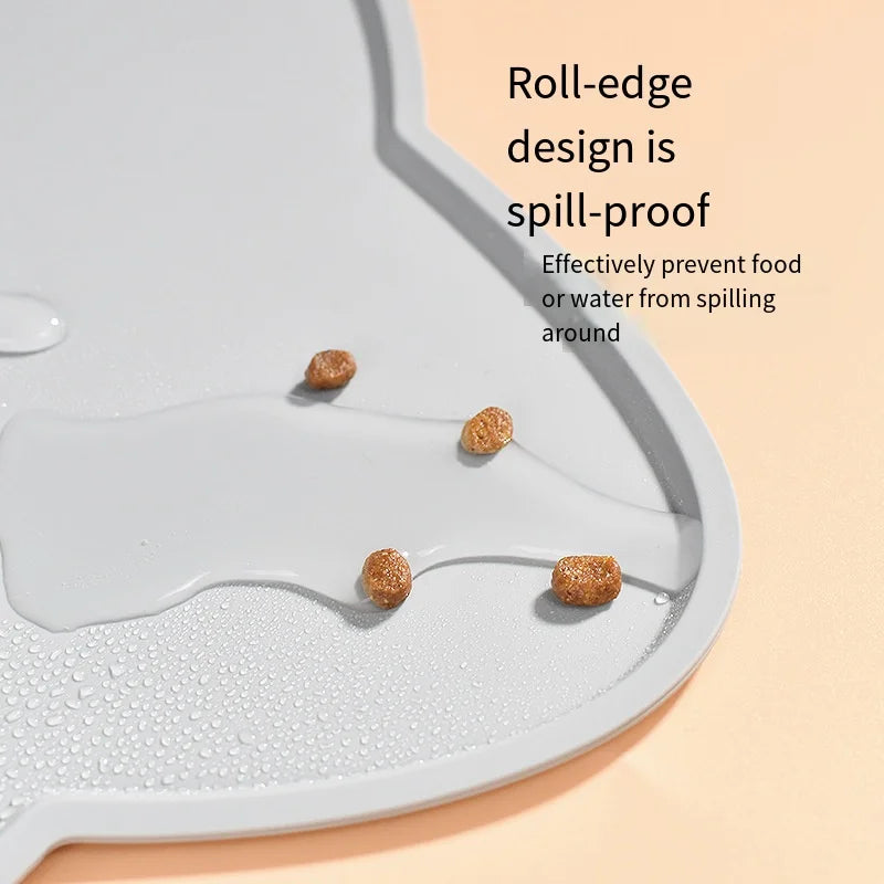 Pet Silicone Food Mat Portable Waterproof Leak-Proof Non-Slip Feeding Mats Bowl Pad Cushion For Cats Dogs Pet Items - My Store