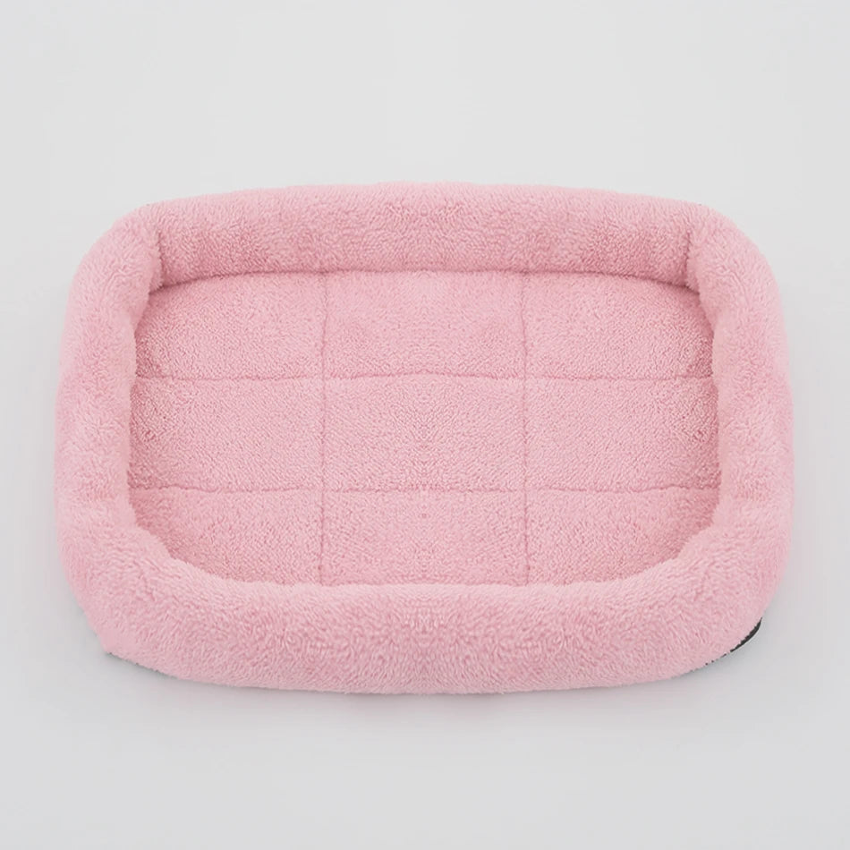Soft Plush Square Dog Bed Mat Beds for Dogs Cat Small Medium Large Pet Sleep Calming Pad Cat Dog Bed Cushion Pet Supplies - My Store