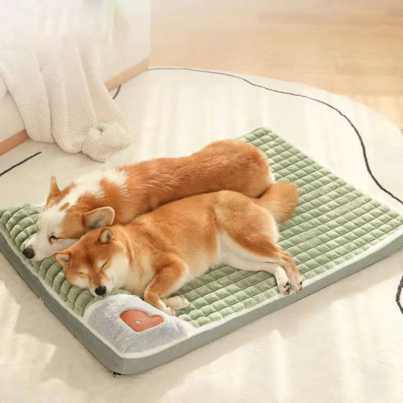 MADDEN Winter Warm Dog Mat Luxury Sofa for Small Medium Dogs Plaid Bed for Cats Dogs Fluff Sleeping Removable Washable Pet Beds - My Store