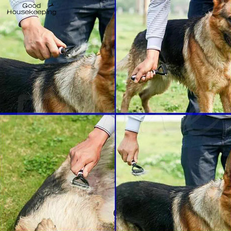Pets Fur Knot Cutter Dog Grooming Shedding Tools Pet Cat Hair Removal Comb Brush Double sided Pet Products Suppliers - My Store