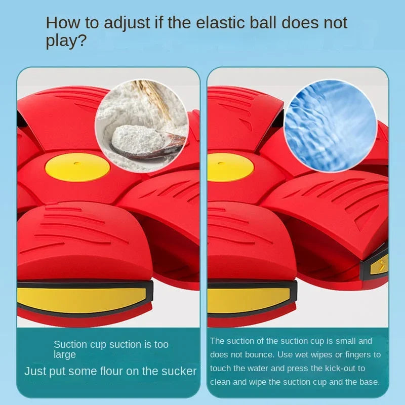 Dog Toys Flying UFO Saucer Ball Interactive Outdoor Sports Training Games Magic Deformation Flat Throw Disc Ball Pet Supplies - My Store