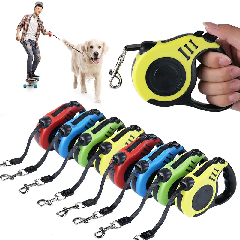 3 Meters 5 Meters Retractable Dog Leash Pet Leash Traction Rope Belt Automatic Flexible Leash For Small Medium Large Dog Product - My Store
