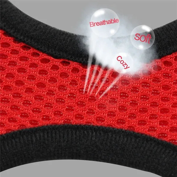 Cat Dog Harness with Lead Leash Adjustable Vest Polyester Mesh Breathable Harnesses Reflective sti for Small Dog Cat accessories - My Store