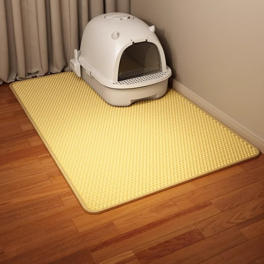 Waterproof EVA Double Layer Cat Litter Box Mat Non-slip Sand Cat Pad Washable Bed Mat Clean Pad Matunder The Cat Litter Box - My Store