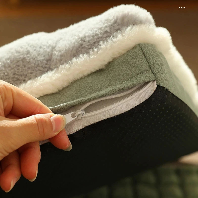 MADDEN Winter Warm Dog Mat Luxury Sofa for Small Medium Dogs Plaid Bed for Cats Dogs Fluff Sleeping Removable Washable Pet Beds - My Store