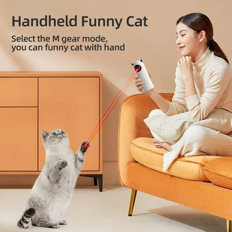 ROJECO Automatic Cat Toys Interactive Smart Teasing Pet LED Laser Indoor Cat Toy Accessories Handheld Electronic Cat Toy For Dog - My Store