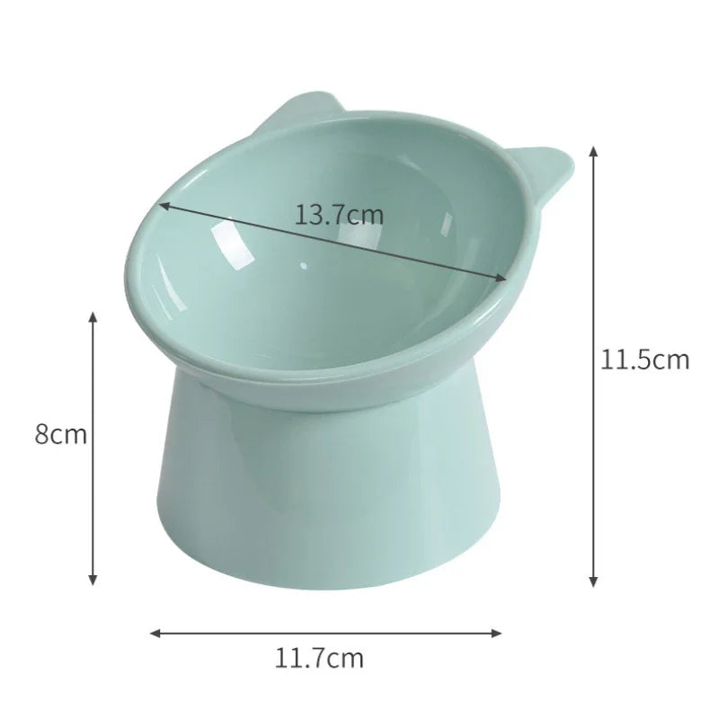 2023 New Cat Bowl High Foot Dog Bowl 45°Neck Protector Cat Pet Food Water Bowls Pet Feeding Cup Pet Feeder - My Store