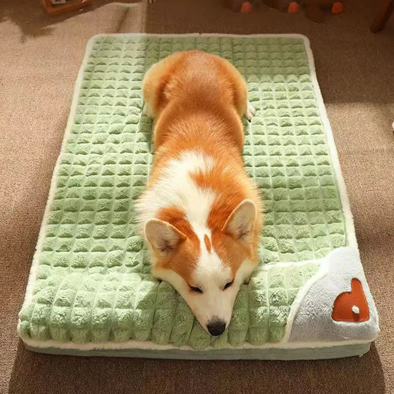 MADDEN Winter Warm Dog Mat Luxury Sofa for Small Medium Dogs Plaid Bed for Cats Dogs Fluff Sleeping Removable Washable Pet Beds - My Store