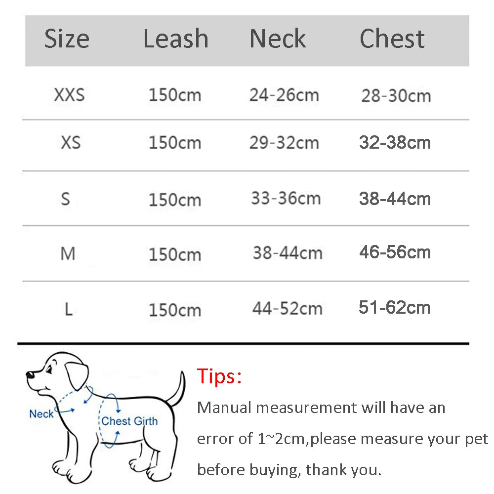 Dog Harness Leash Set for Small Dogs Adjustable Puppy Cat Harness Vest French Bulldog Chihuahua Pug Outdoor Walking Lead Leash - My Store