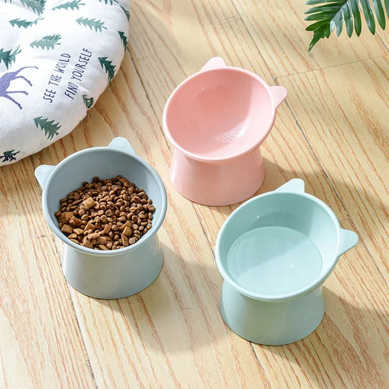 2023 New Cat Bowl High Foot Dog Bowl 45°Neck Protector Cat Pet Food Water Bowls Pet Feeding Cup Pet Feeder - My Store