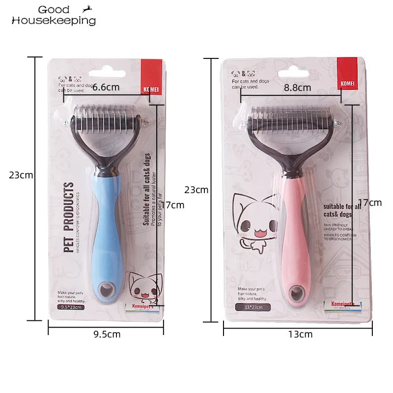 Pets Fur Knot Cutter Dog Grooming Shedding Tools Pet Cat Hair Removal Comb Brush Double sided Pet Products Suppliers - My Store