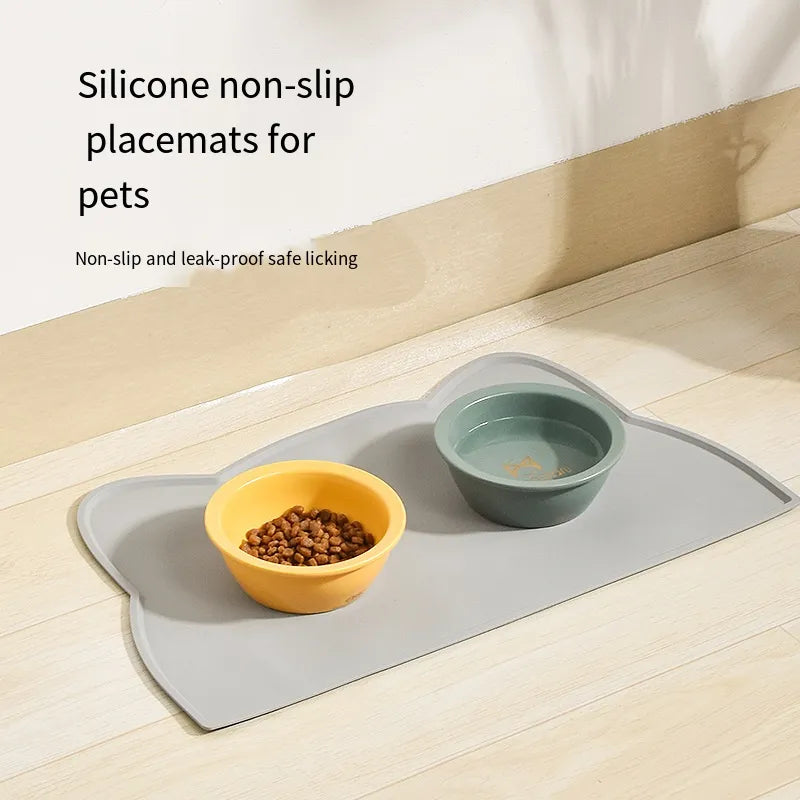 Pet Silicone Food Mat Portable Waterproof Leak-Proof Non-Slip Feeding Mats Bowl Pad Cushion For Cats Dogs Pet Items - My Store