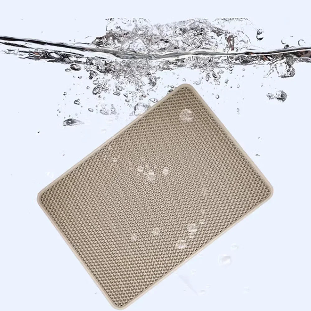 Waterproof EVA Double Layer Cat Litter Box Mat Non-slip Sand Cat Pad Washable Bed Mat Clean Pad Matunder The Cat Litter Box - My Store