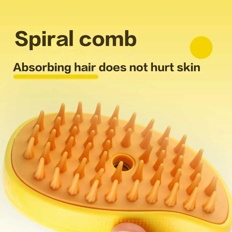Cat & Dog Grooming Comb with Electric Spray Water Spray Soft Silicone Depilation Brush Kitten Pet Bath Brush Grooming Supplies - My Store