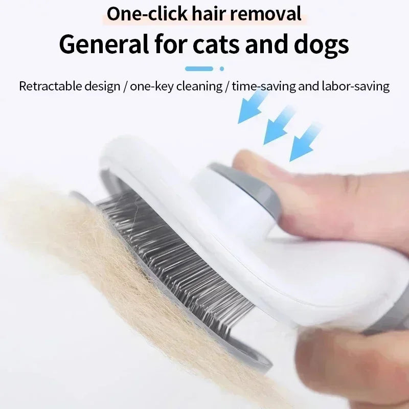 Hair Remover Brush Dog and Cat Non-slip Beauty Brush Dog Grooming Equipment Pets Stainless Steel For Dogs Pet Hair Removal Comb - My Store