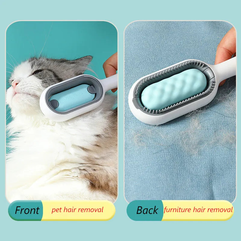 Double Sided Hair Removal Brushes for Cat Dog Pet Grooming Comb with Wipes Kitten Brush gato accesorios artículos para mascotas - My Store