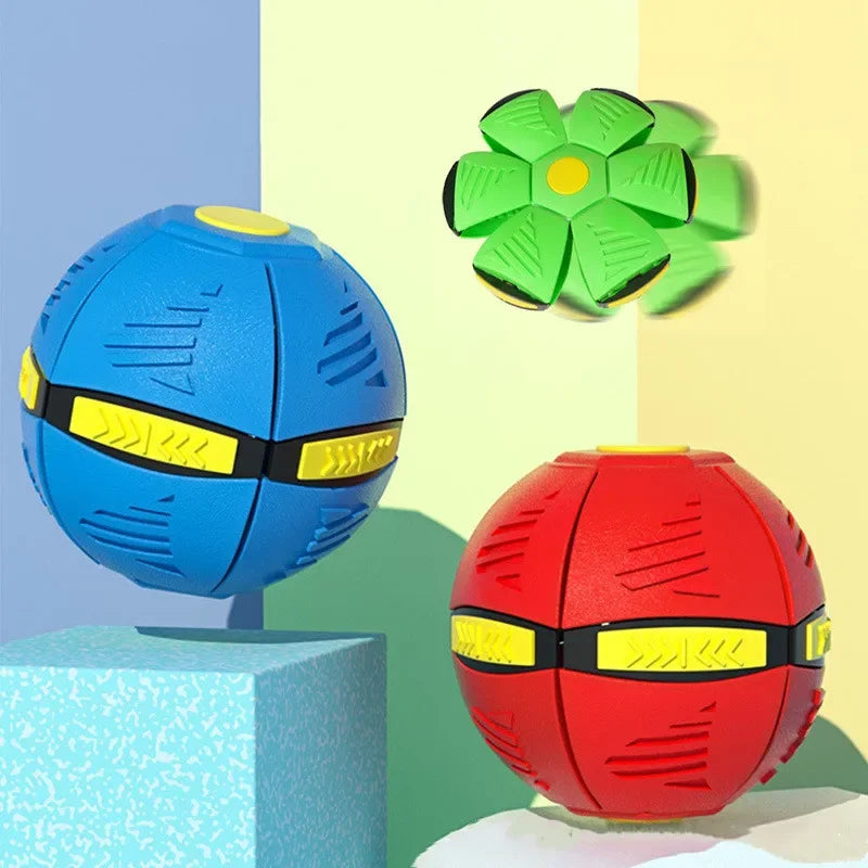 Dog Toys Flying UFO Saucer Ball Interactive Outdoor Sports Training Games Magic Deformation Flat Throw Disc Ball Pet Supplies - My Store