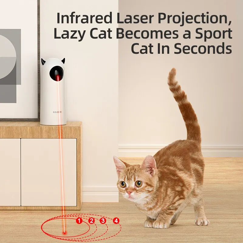 ROJECO Automatic Cat Toys Interactive Smart Teasing Pet LED Laser Indoor Cat Toy Accessories Handheld Electronic Cat Toy For Dog - My Store