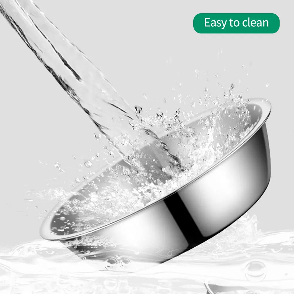 Large Capacity Dog Bowl Stainless Steel Pet Feeding Bowl Cat and Dog Food Drinking Bowl Metal Feeder Bowl Durable and Cheap - My Store