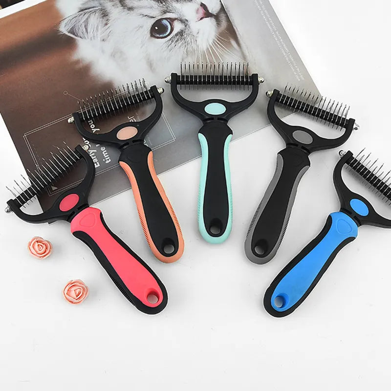 Professional Pet Deshedding Brush Dog Hair Remover Pet Fur Knot Cutter Puppy Cat Comb Brushes Dogs Grooming Shedding Supplies - My Store