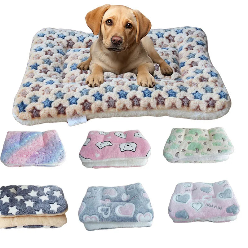 Pet Dog Bed Flannel Pet Mat Dog Bed Cat Bed Thicken Sleeping Mat Dog Blanket Mat For Puppy Kitten for Small Large Dogs Pet Rug - My Store