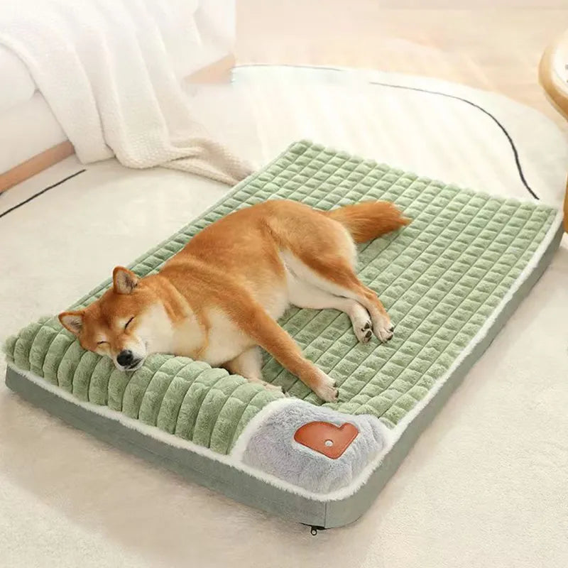 MADDEN Winter Warm Dog Mat Luxury Sofa for Small Medium Dogs Plaid Bed for Cats Dogs Fluff Sleeping Removable Washable Pet Beds - My Store