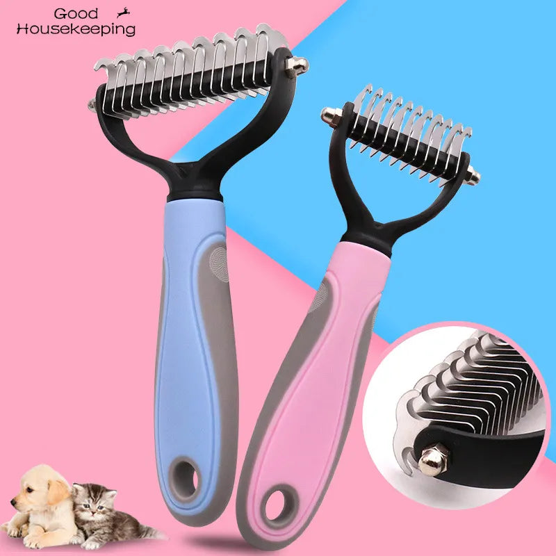 Pets Fur Knot Cutter Dog Grooming Shedding Tools Pet Cat Hair Removal Comb Brush Double sided Pet Products Suppliers - My Store